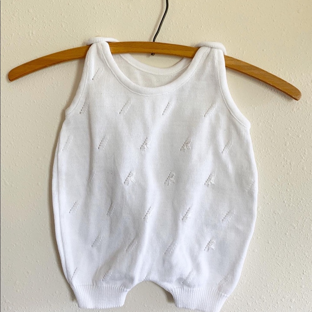 Vintage knit “short-all” romper